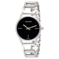  Shop Authentic Calvin Klein Stately Black Dial Silver Steel Strap Watch for Women - K3G23121 - Luxxuri