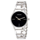  Shop Authentic Calvin Klein Stately Black Dial Silver Steel Strap Watch for Women - K3G23121 - Luxxuri