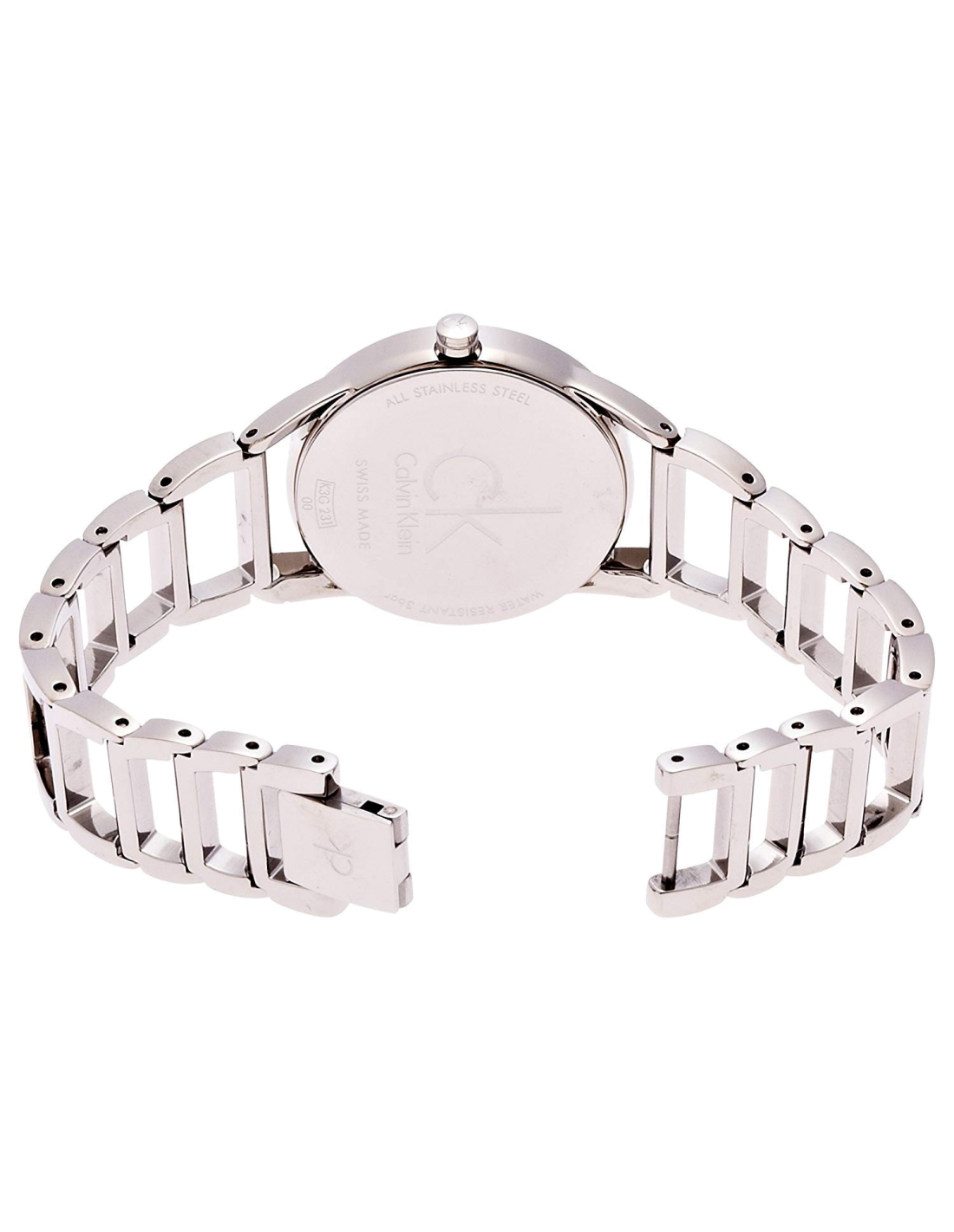  Shop Authentic Calvin Klein Stately Black Dial Silver Steel Strap Watch for Women - K3G23121 - Luxxuri