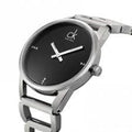  Shop Authentic Calvin Klein Stately Black Dial Silver Steel Strap Watch for Women - K3G2312S - Luxxuri