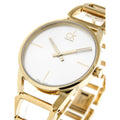  Shop Authentic Calvin Klein Stately Silver Dial Gold Steel Strap Watch for Women - K3G23526 - Luxxuri