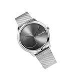  Shop Authentic Calvin Klein Minimal Black Dial Silver Mesh Bracelet Watch for Men - K3M21123 - Luxxuri