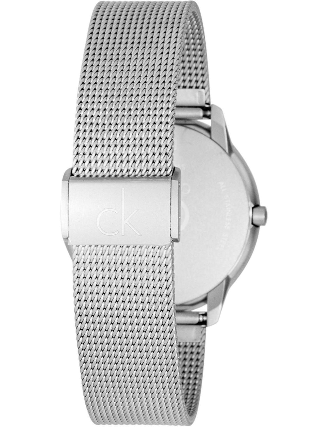  Shop Authentic Calvin Klein Minimal Silver Dial Silver Mesh Bracelet Watch for Men - K3M21126 - Luxxuri