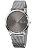  Shop Authentic Calvin Klein Minimal Grey Dial Silver Mesh Bracelet Watch for Men - K3M211Y3 - Luxxuri