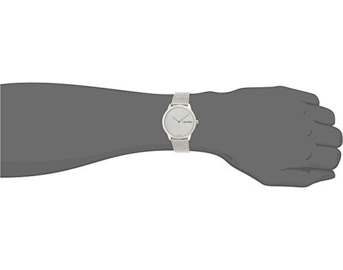  Shop Authentic Calvin Klein Minimal Silver Dial Silver Mesh Bracelet Watch for Men - K3M211Y6 - Luxxuri
