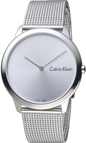  Shop Authentic Calvin Klein Minimal Silver Dial Silver Mesh Bracelet Watch for Men - K3M211Y6 - Luxxuri