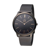  Shop Authentic Calvin Klein Minimal Black Dial Black Mesh Bracelet Watch for Men - K3M21421 - Luxxuri