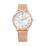  Shop Authentic Calvin Klein Minimal White Dial Rose Gold Mesh Bracelet Watch for Men - K3M21626 - Luxxuri