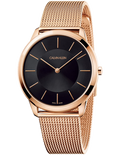  Shop Authentic Calvin Klein Minimal Black Dial Rose Gold Mesh Bracelet Watch for Men - K3M2162Y - Luxxuri