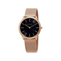  Shop Authentic Calvin Klein Minimal Black Dial Rose Gold Mesh Bracelet Watch for Women - K3M2262Y - Luxxuri