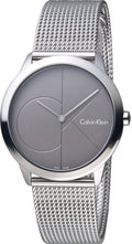  Shop Authentic Calvin Klein Minimal Black Dial Silver Mesh Bracelet Watch for Women - K3M22123 - Luxxuri