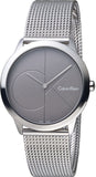  Shop Authentic Calvin Klein Minimal Black Dial Silver Mesh Bracelet Watch for Women - K3M22123 - Luxxuri