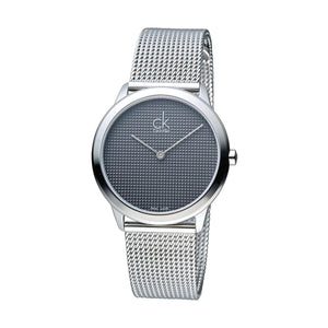  Shop Authentic Calvin Klein Minimalist Black Dial Silver Mesh Bracelet Watch for Men - K3M2112X - Luxxuri