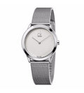  Shop Authentic Calvin Klein Minimal White Dial Silver Mesh Bracelet Watch for Women - K3M2212Y - Luxxuri
