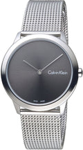  Shop Authentic Calvin Klein Minimal Grey Dial Silver Mesh Bracelet Watch for Women - K3M221Y3 - Luxxuri