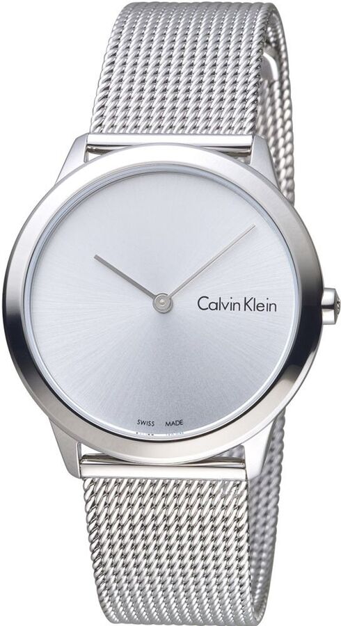  Shop Authentic Calvin Klein Minimal SIlver Dial Silver Mesh Bracelet Watch for Women - K3M221Y6 - Luxxuri