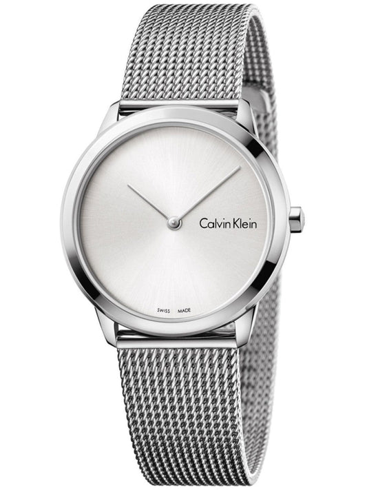  Shop Authentic Calvin Klein Minimal SIlver Dial Silver Mesh Bracelet Watch for Women - K3M221Y6 - Luxxuri