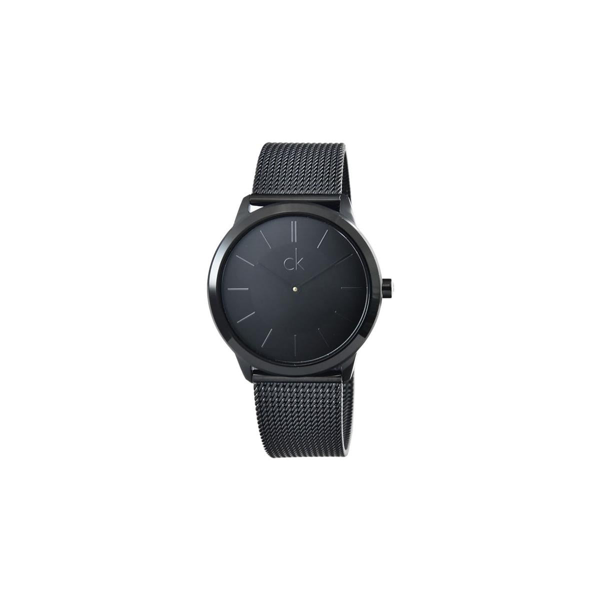  Shop Authentic Calvin Klein Minimal Black Dial Black Mesh Bracelet Watch for Men - K3M224B1 - Luxxuri