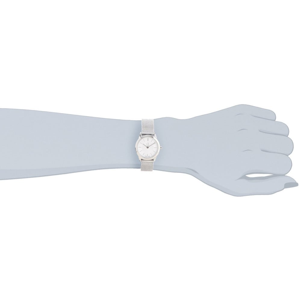  Shop Authentic Calvin Klein Minimal White Dial Silver Mesh Bracelet Watch for Women - K3M23126 - Luxxuri