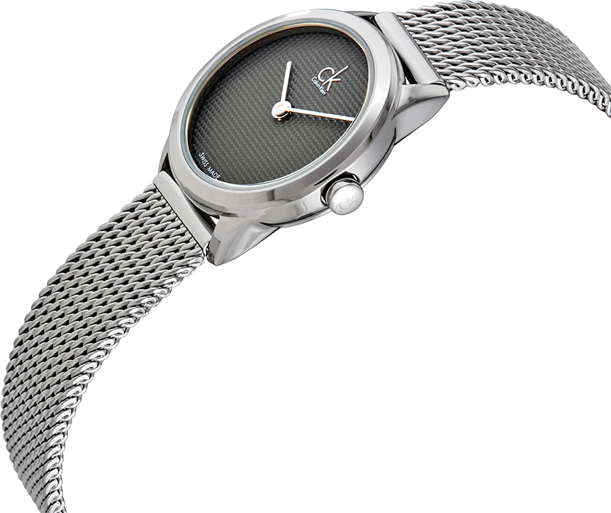  Shop Authentic Calvin Klein Minimal Grey Dial Silver Mesh Bracelet Watch for Women - K3M2312X - Luxxuri