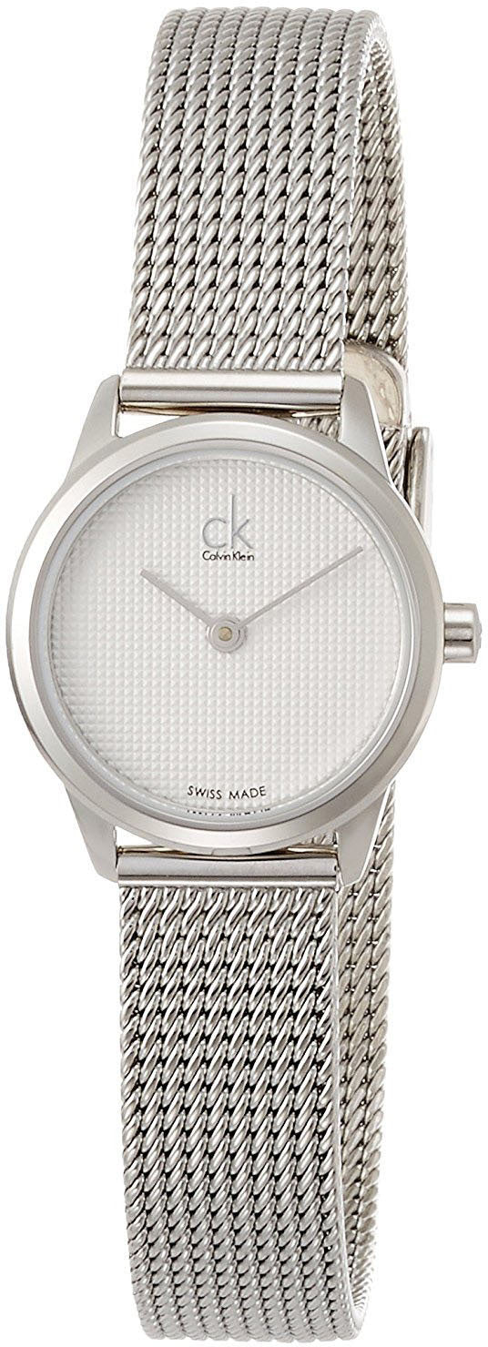  Shop Authentic Calvin Klein Minimal White Dial Silver Mesh Bracelet Watch for Women - K3M2312Y - Luxxuri