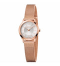  Shop Authentic Calvin Klein Minimal White Dial Rose Gold Mesh Bracelet Watch for Women - K3M23626 - Luxxuri