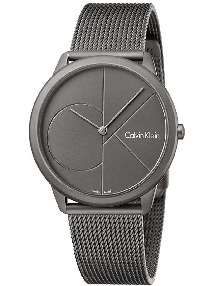  Shop Authentic Calvin Klein Minimal Grey Dial Grey Mesh Bracelet Watch for Men - K3M517P4 - Luxxuri