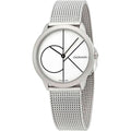  Shop Authentic Calvin Klein Minimal White Dial Silver Mesh Bracelet Watch for Women - K3M5215X - Luxxuri