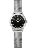  Shop Authentic Calvin Klein Minimal Black Dial Silver Mesh Bracelet Watch for Women - K3M53151 - Luxxuri