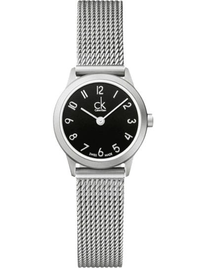  Shop Authentic Calvin Klein Minimal Black Dial Silver Mesh Bracelet Watch for Women - K3M53151 - Luxxuri