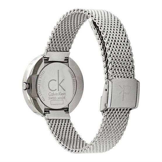  Shop Authentic Calvin Klein Firm Black Dial Silver Mesh Bracelet Watch for Women - K3N23121 - Luxxuri