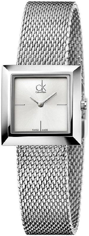  Shop Authentic Calvin Klein Mark Silver Dial Silver Mesh Bracelet Watch for Women - K3R23126 - Luxxuri