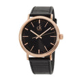  Shop Authentic Calvin Klein Surround Black Dial Black Leather Strap Watch for Men - K3W216C1 - Luxxuri
