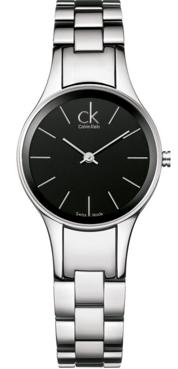  Shop Authentic Calvin Klein Simplicity Black Dial Silver Steel Strap Watch for Women - K4323130 - Luxxuri