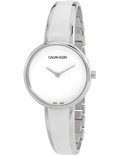  Shop Authentic Calvin Klein Seduce White Dial Two Tone Steel Strap Watch for Women - K4E2N116 - Luxxuri