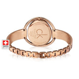  Shop Authentic Calvin Klein Impetuos Silver Dial Rose Gold Steel Strap Watch for Women - K4F2N616 - Luxxuri