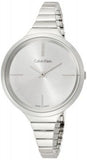  Shop Authentic Calvin Klein Lively Silver Dial Silver Steel Strap Watch for Women - K4U23126 - Luxxuri