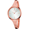  Shop Authentic Calvin Klein Lively White Dial Rose Gold Steel Strap Watch for Women - K4U23626 - Luxxuri
