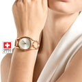  Shop Authentic Calvin Klein Class White Dial Rose Gold Steel Strap Watch for Women - K6R23626 - Luxxuri
