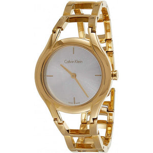  Shop Authentic Calvin Klein Class White Dial Gold Steel Strap Watch for Women - K6R23526 - Luxxuri