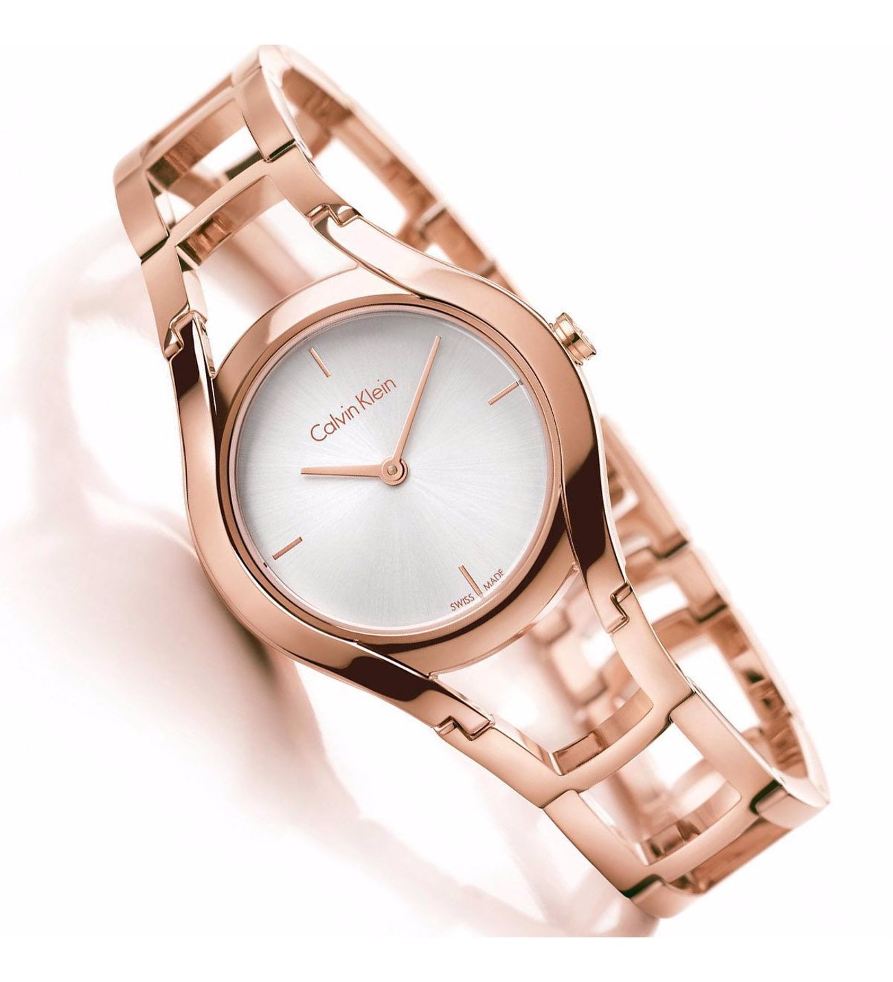  Shop Authentic Calvin Klein Class White Dial Rose Gold Steel Strap Watch for Women - K6R23626 - Luxxuri