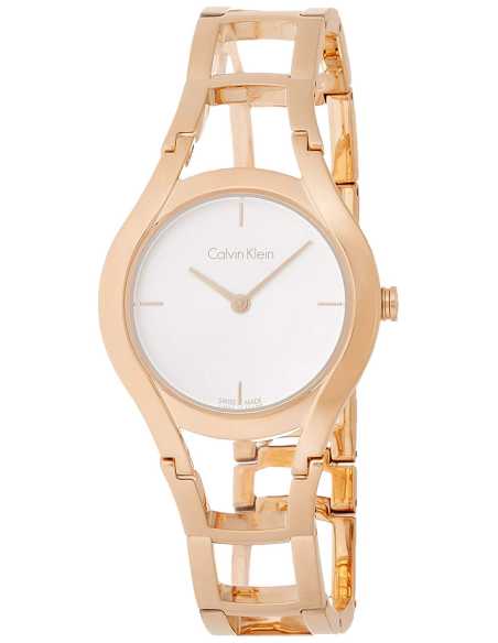  Shop Authentic Calvin Klein Class White Dial Rose Gold Steel Strap Watch for Women - K6R23626 - Luxxuri