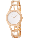  Shop Authentic Calvin Klein Class White Dial Rose Gold Steel Strap Watch for Women - K6R23626 - Luxxuri