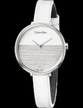  Shop Authentic Calvin Klein Rise White Grey Dial White Leather Strap Watch for Women - K7A231L6 - Luxxuri