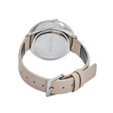  Shop Authentic Calvin Klein Rise White Beige Dial Beige Leather Strap Watch for Women - K7A231XH - Luxxuri