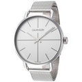  Shop Authentic Calvin Klein Even Quartz White Dial Silver Steel Strap Watch for Women - K7B21126 - Luxxuri