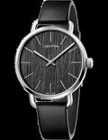  Shop Authentic Calvin Klein Even Black Dial Black Leather Strap Watch for Women - K7B211C1 - Luxxuri