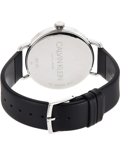  Shop Authentic Calvin Klein Even White Dial Black Leather Strap Watch for Women - K7B211C6 - Luxxuri