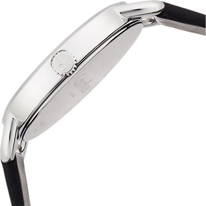  Shop Authentic Calvin Klein Even Black Dial Black Leather Strap Watch for Women - K7B231C1 - Luxxuri