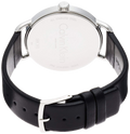  Shop Authentic Calvin Klein Even Silver Black Leather Strap Watch for Women - K7B231C6 - Luxxuri